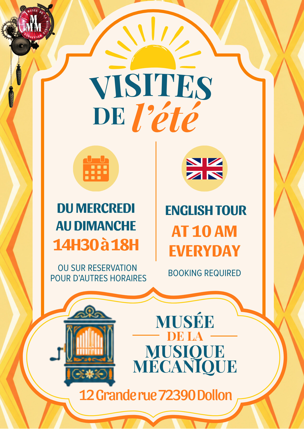 Ouverture en Juillet et Août